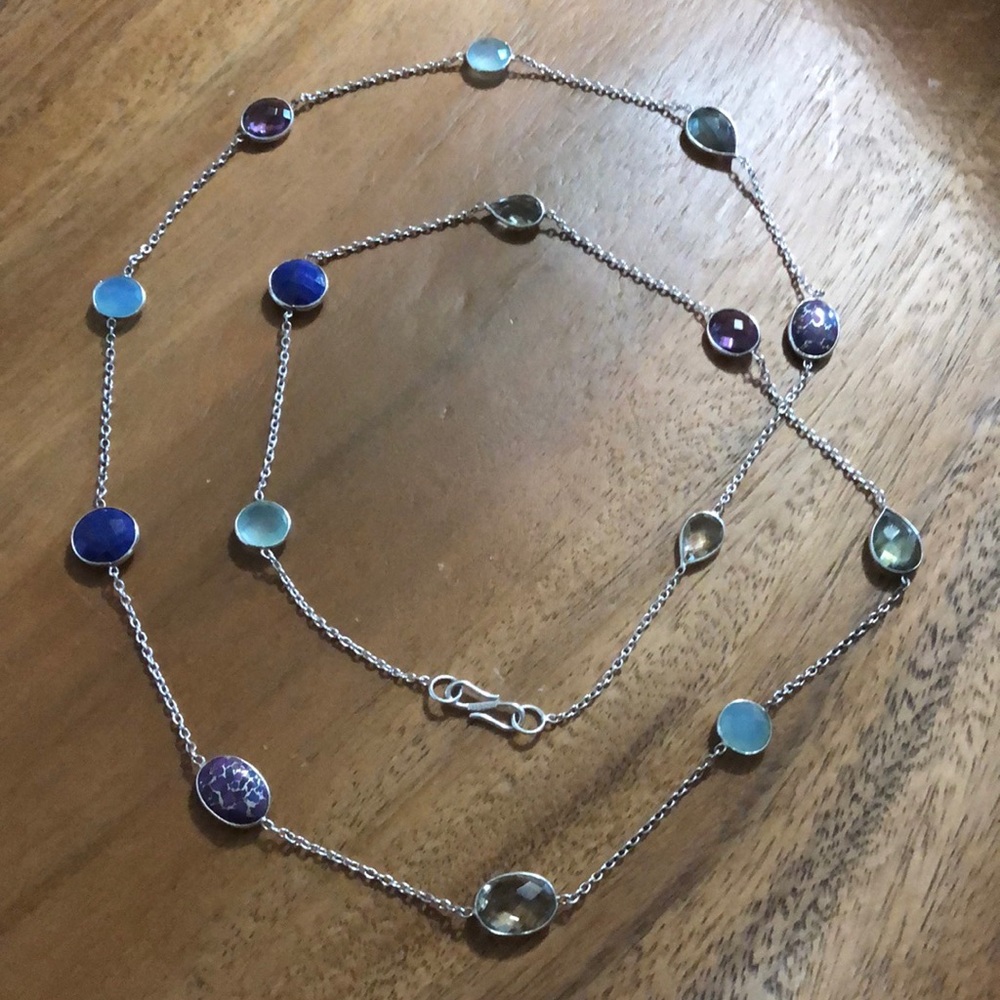 Sterling Silver & Semi-Precious Gem Necklace